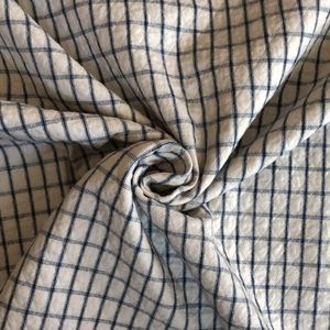 4 yards of gorgeous white and blue checked fabric